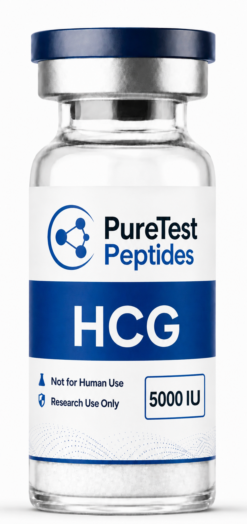 PureTest Peptides HCG 5000 IU research vial